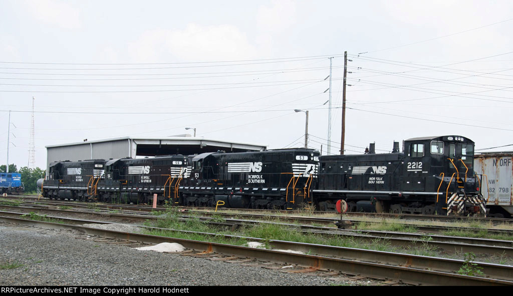 NS 51, 53, 56, and 2212 across from the yard tower